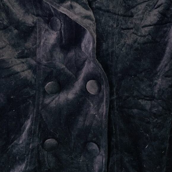 Vintage 80s Black Velvet Double-Breasted Blazer Jacket – Maggie Lawrence - Picture 6 of 14